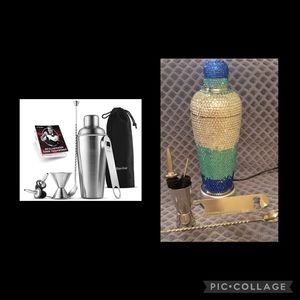 7-Piece Cocktail Shaker Set - Bar Tools - Stainless Steel Cocktail Shaker Set